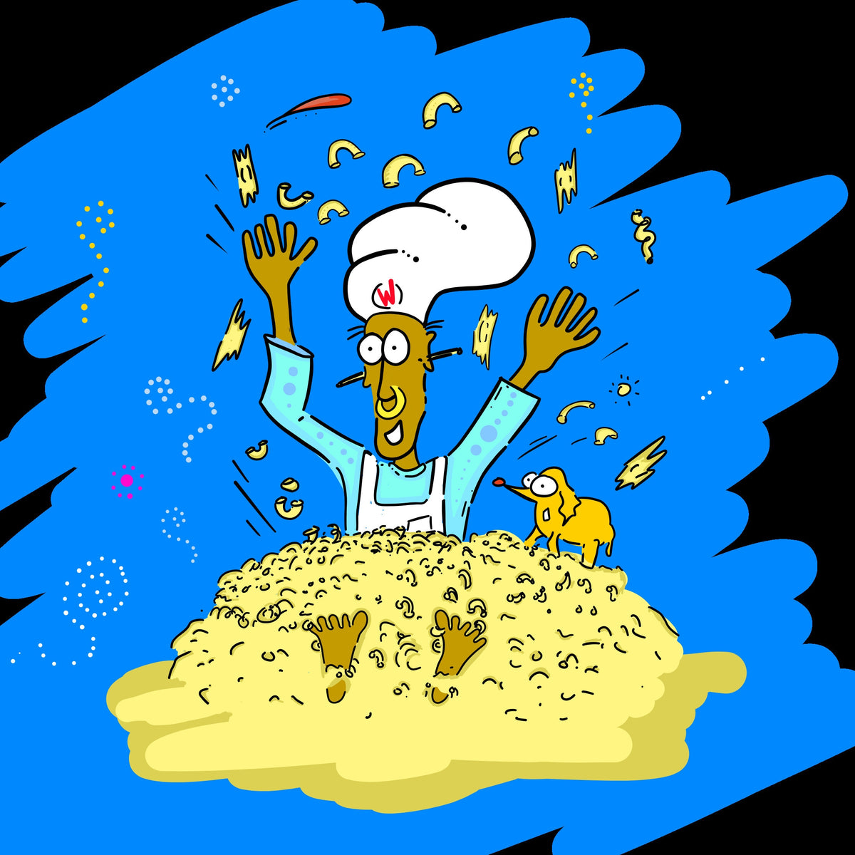 Wiley Playing in Noodles - Original Sketch 1/1