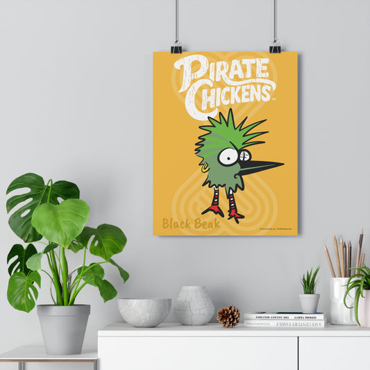 Black Beak - Pirate Chicken Poster