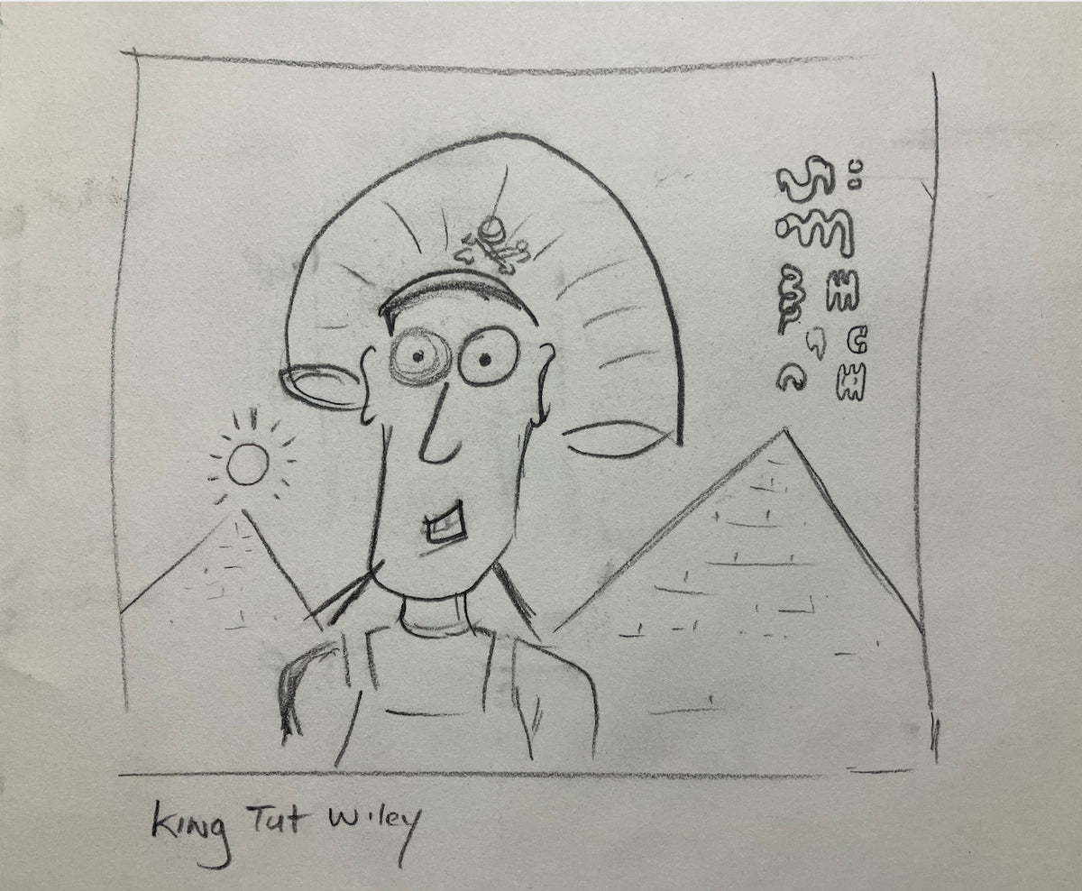 King Tut & Pirate Wiley Original Concept Sketch