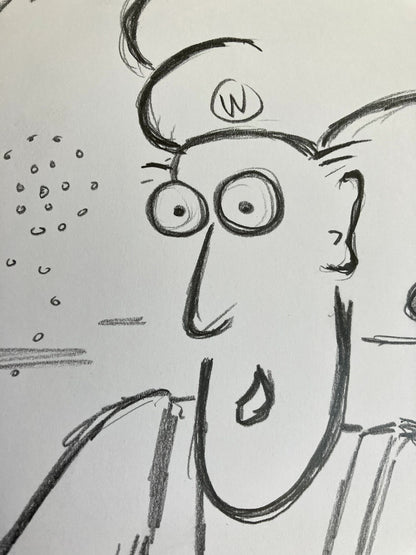 Wiley Invents the  Ravioli Spaceship - ORIGINAL SKETCH 1/1