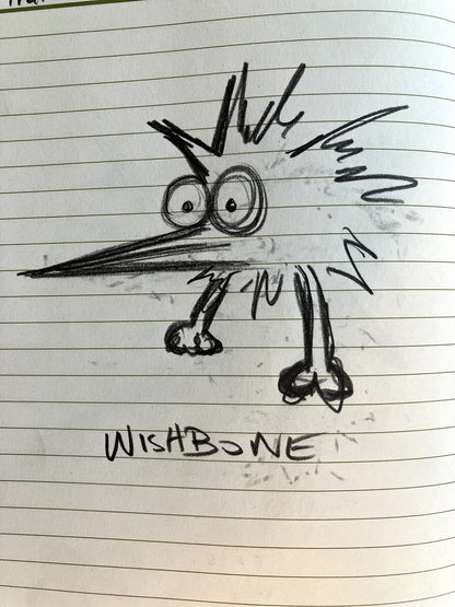 Wishbone Pirate Chicken - Original Sketch - RARE