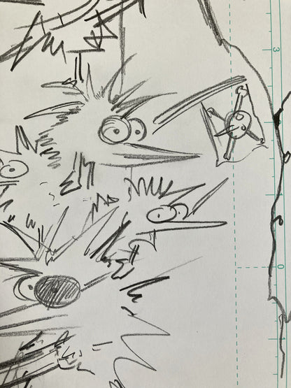 Pirate Chicken Attack - Original Sketch 1/1