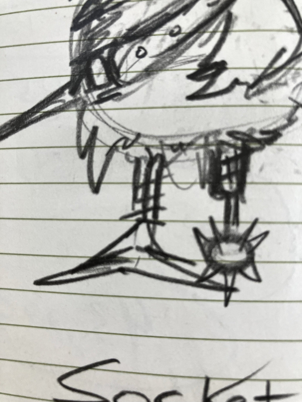 Pirate Chicken Socket - Original Sketch 1/1