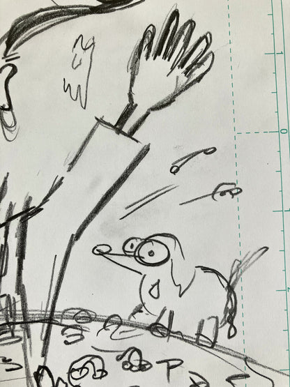 Wiley Playing in Noodles - Original Sketch 1/1