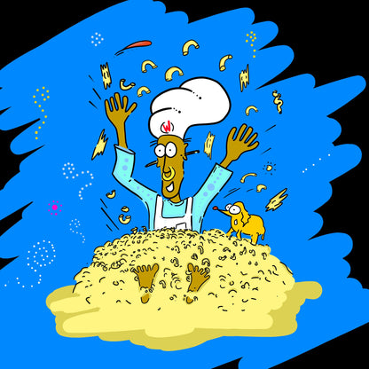Wiley Playing in Noodles - Original Sketch 1/1