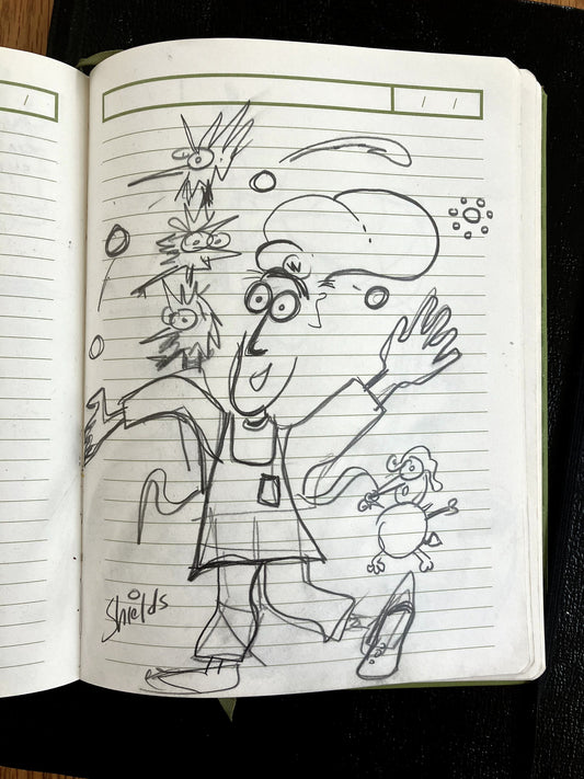 Wiley Juggles Eggs - Original Sketch 1/1