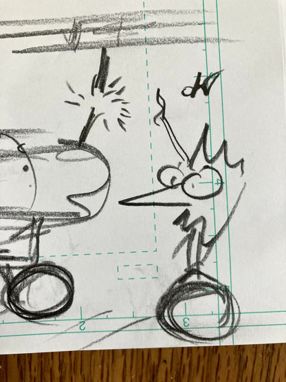 Pirate Chicken Attack - Original Sketch 1/1