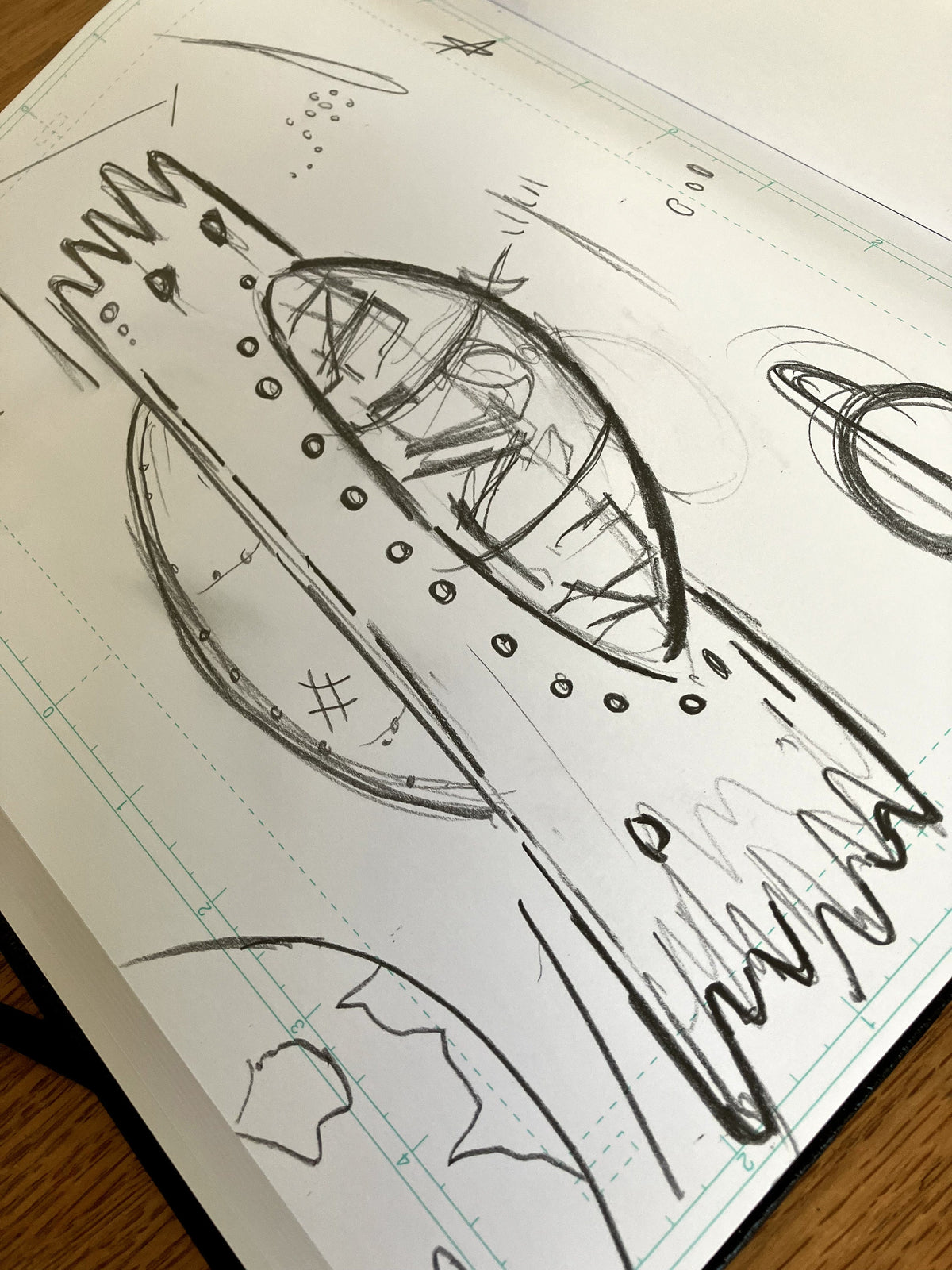 Wiley's Ravioli Spaceship - Original Sketch 1/1