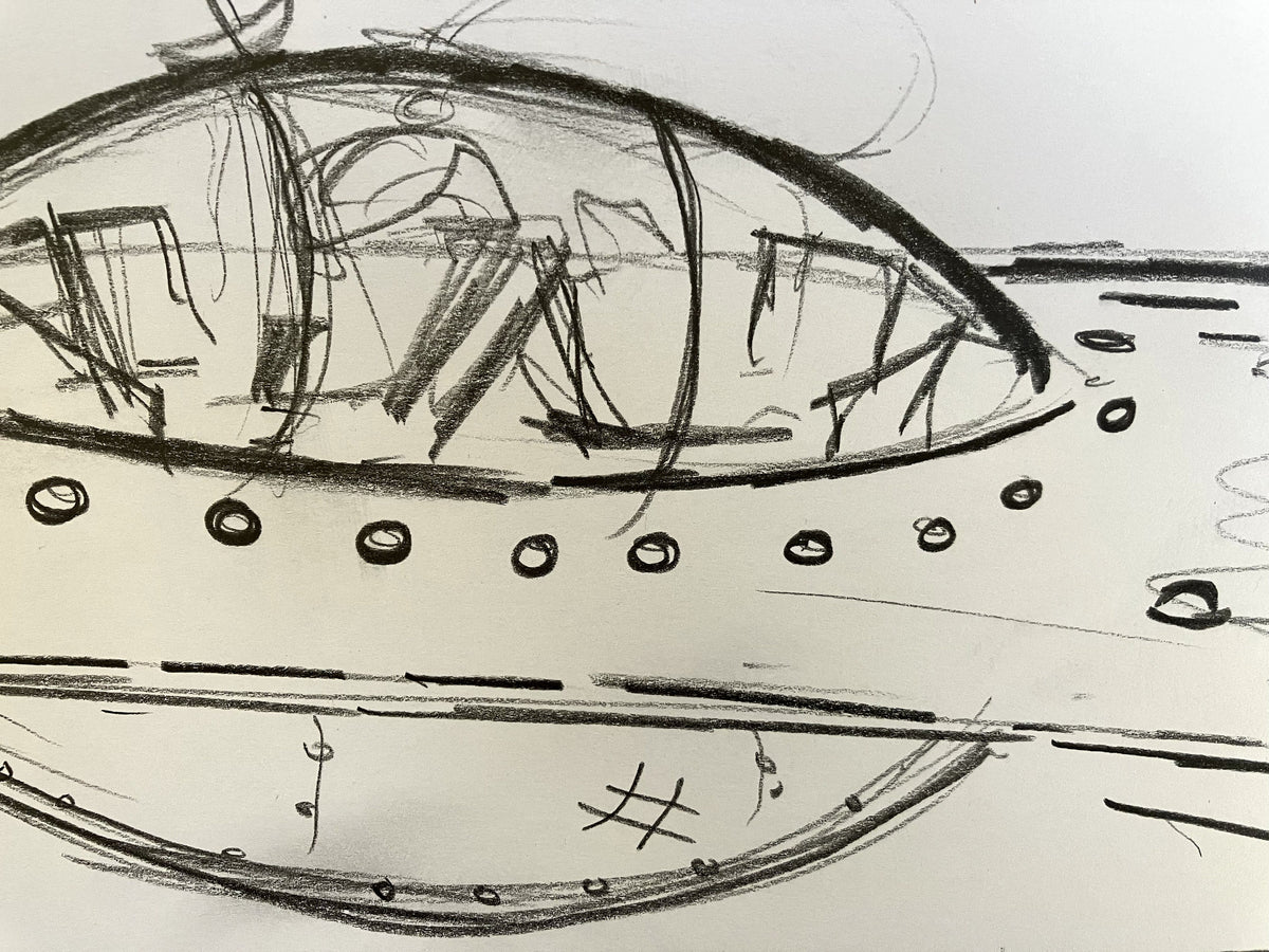 Wiley's Ravioli Spaceship - Original Sketch 1/1