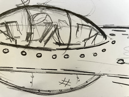 Wiley's Ravioli Spaceship - Original Sketch 1/1