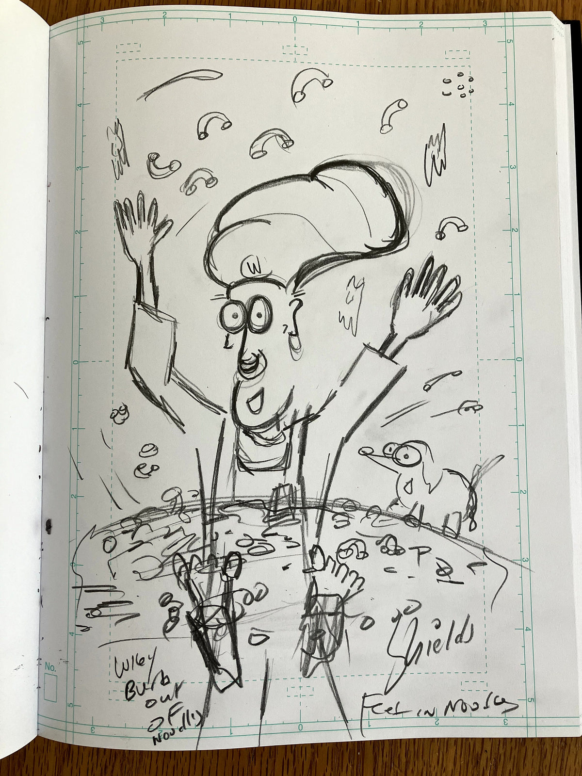 Wiley Playing in Noodles - Original Sketch 1/1