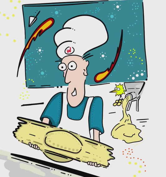 Wiley Invents the  Ravioli Spaceship - ORIGINAL SKETCH 1/1